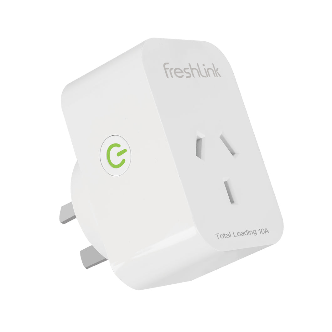 Smart Plug 10A FreshLink Smart Indoor Wi-Fi Bluetooth Outlet With Remote Control,Timer, Energy Saving, Works with Alexa & Google Home, No Hub Required, SAA Certified, 2.4GHz WiFi Only