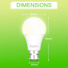 Load image into Gallery viewer, FRESHIN 12W Light Bulb B22 4000K Nature White 1100lm Bayonet B22 , Non-Dimmable, No Flicker, Long Lasting

