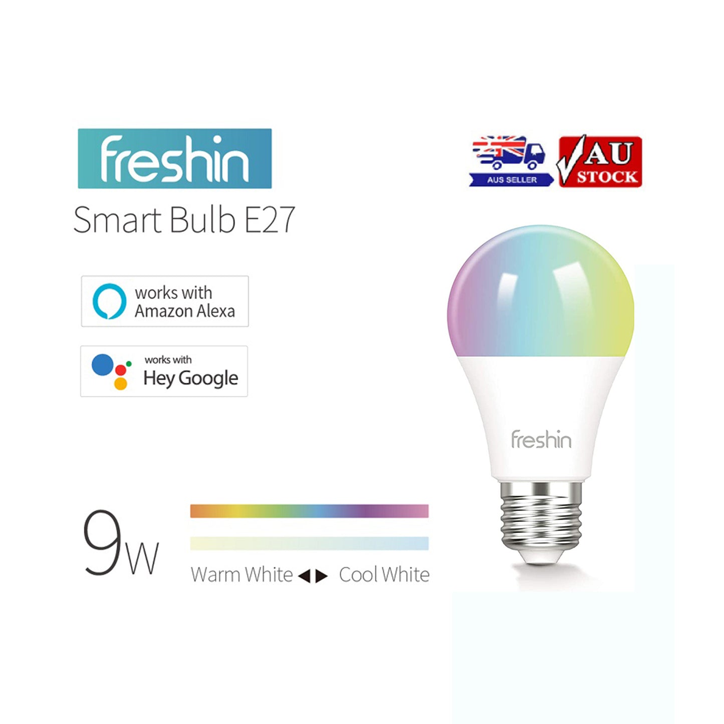 Smart Bulb E27/A60，9W,  RGBCW